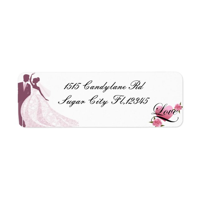 Bride and Groom Return Address Labels (Front)
