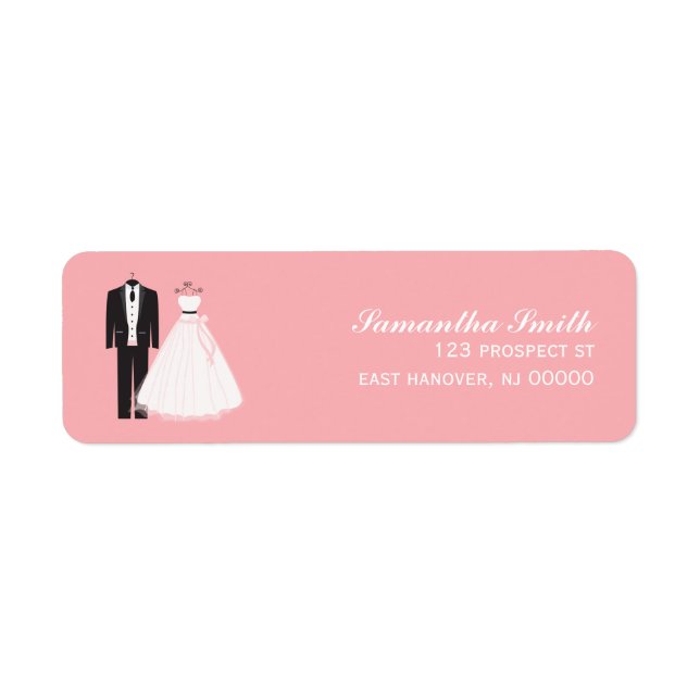 Bride and Groom Return Address Labels (Front)
