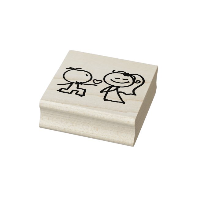 Bride and Groom Rubber Stamp (Stamp)