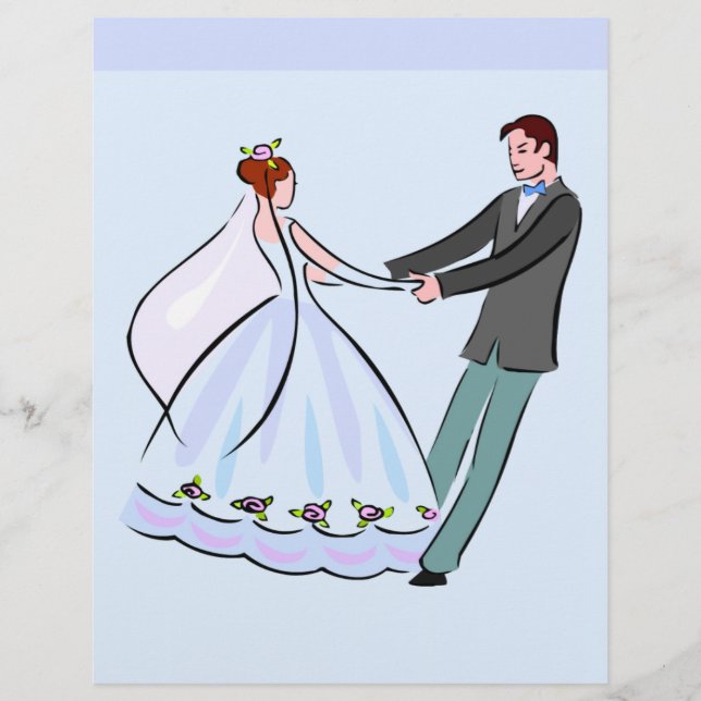 Bride and Groom Scrapbook Paper (Front)