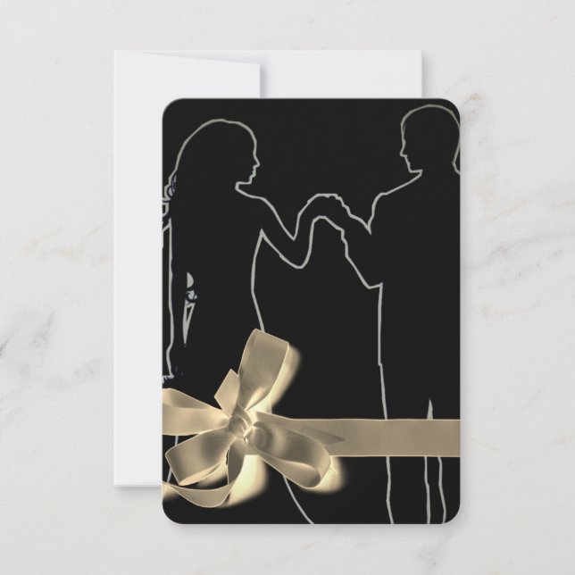 Bride and groom silhouette black Template (Front)