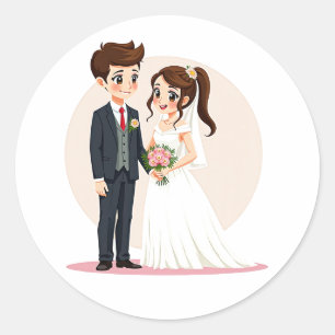Bride and Groom Sticker