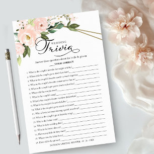 Bride And Groom Trivia Bridal Shower Game Flyer