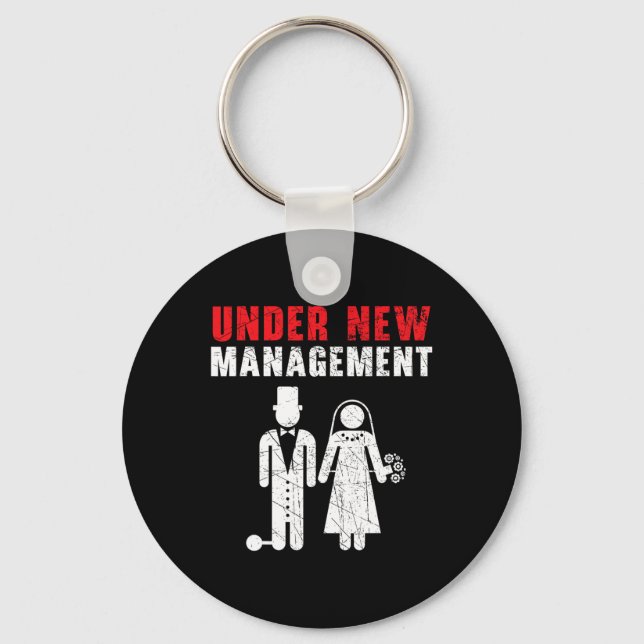 Bride And Groom Wedding Day Marriage Just Married  Key Ring (Front)