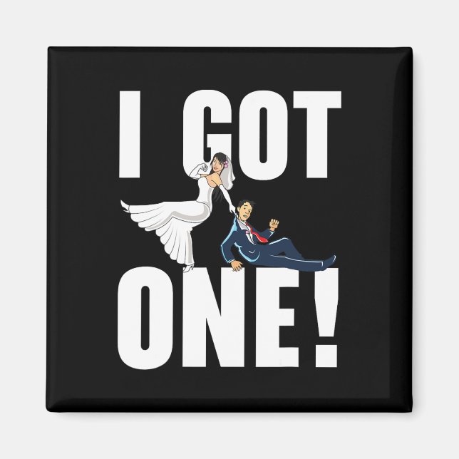 Bride And Groom Wedding Day Marriage Just Married  Magnet (Front)