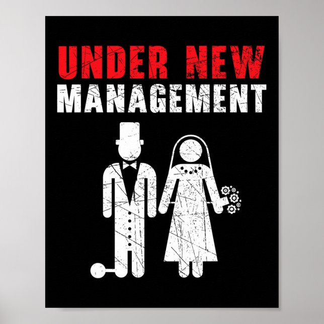 Bride And Groom Wedding Day Marriage Just Married  Poster (Front)