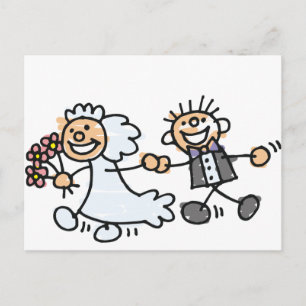 Bride And Groom Wedding Elope Elopement Announcement Postcard