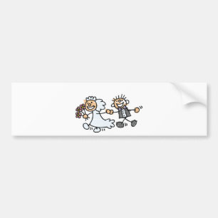 Bride And Groom Wedding Elope Elopement Bumper Sticker