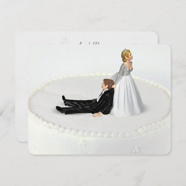Bride and Groom wedding humour Invitation (Front/Back)