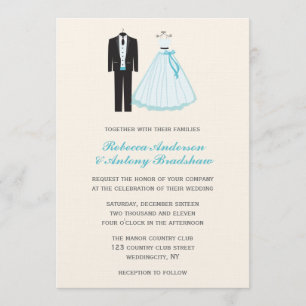 Bride and Groom Wedding Invitation