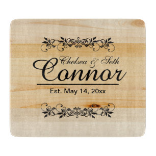 Bride and Groom Wedding or Anniversary DIY Text Cutting Board