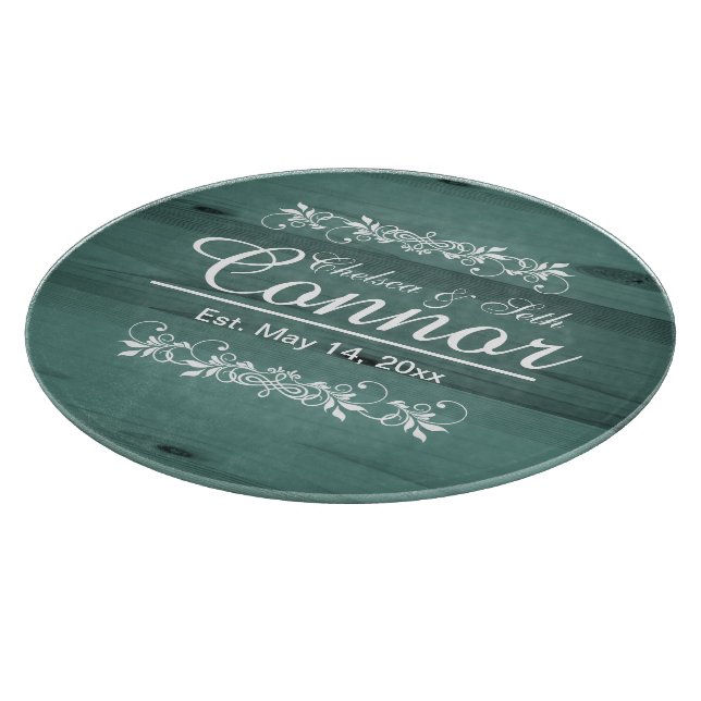 Bride and Groom Wedding or Anniversary | DIY Text Cutting Board (Corner)