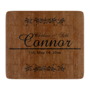 Bride and Groom Wedding or Anniversary DIY Text Cutting Board