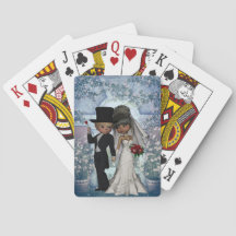 Bride and Groom Wedding Playing Cards