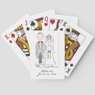 Bride and Groom Wedding Playing Cards