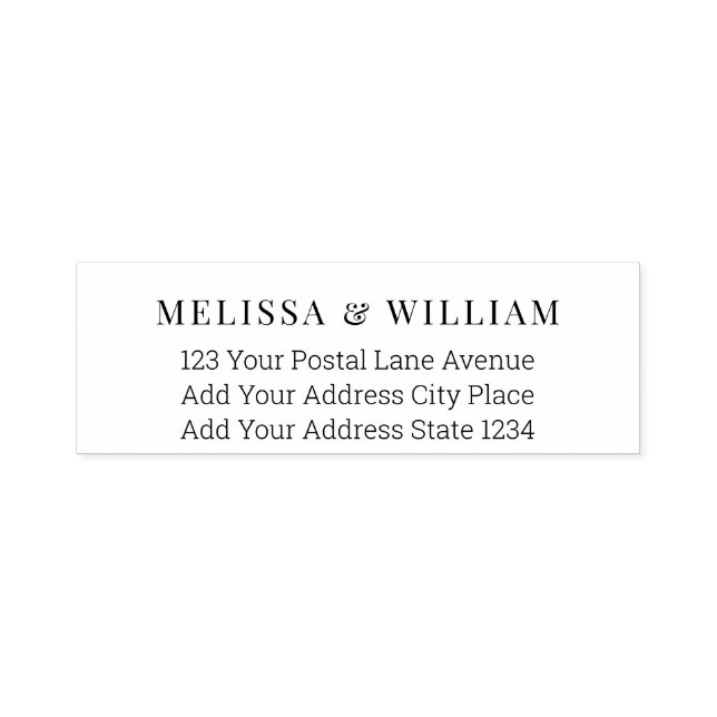 Bride and Groom Wedding RSVP Address Self-inking Stamp (Design)