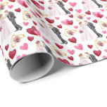 Bride and Groom Wedding Wrapping Paper<br><div class="desc">Bride and Groom Wrapping Paper. Paper Colour is White. Available in multiple colours,  sizes and two finishes. www.hotpocketgraphics.com</div>