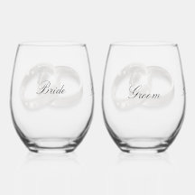 Bride and Groom Wine Glasses