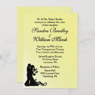 Bride and Groom Yellow Invitation