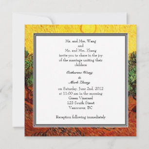 bride and groom's parents wedding invitation