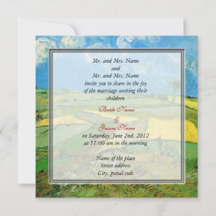 bride and groom's parents wedding invitation