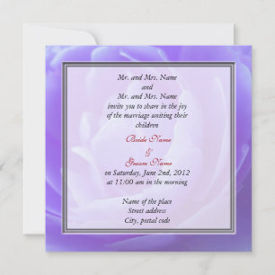 bride and groom's parents wedding invitation