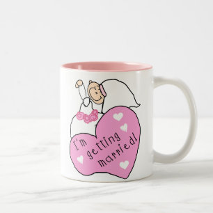 Bride and Heart I'm Getting Married Two-Tone Coffee Mug