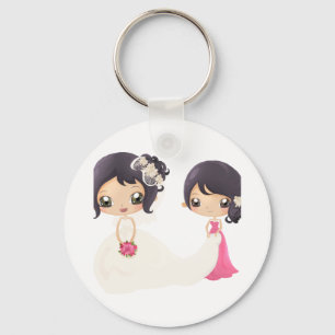 Bride and Maid of Honour Key Ring