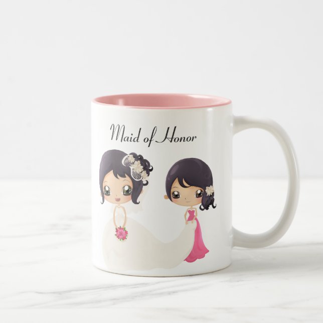 Bride and Maid of Honour Two-Tone Coffee Mug (Right)