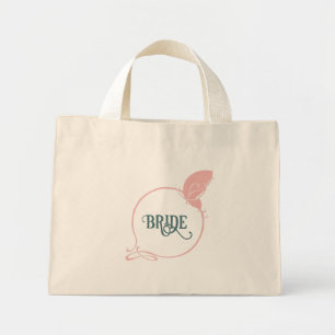 Bride Art Nouveau Dusty Pink Butterfly Mini Tote Bag