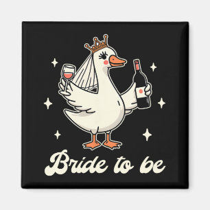 Bride Babe Bridal Shower Wedding Silly Goose Bride Magnet
