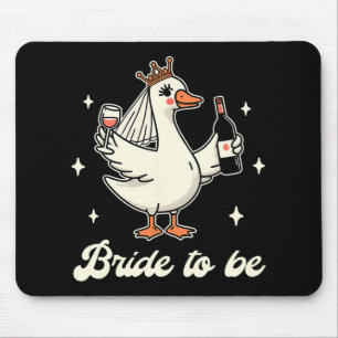 Bride Babe Bridal Shower Wedding Silly Goose Bride Mouse Pad