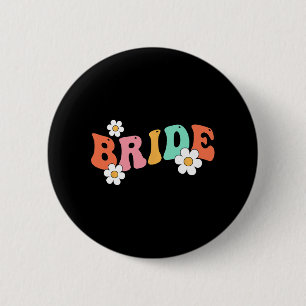 Bride Babe Bridesmaid Groovy Bachelorette Party Ma 6 Cm Round Badge