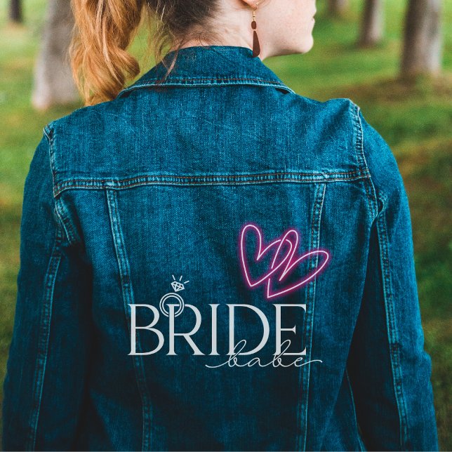 Bride babe cute women's denim jacket (Creator Uploaded)