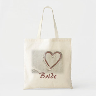 Bride Beach Heart of Sand Tote Bag