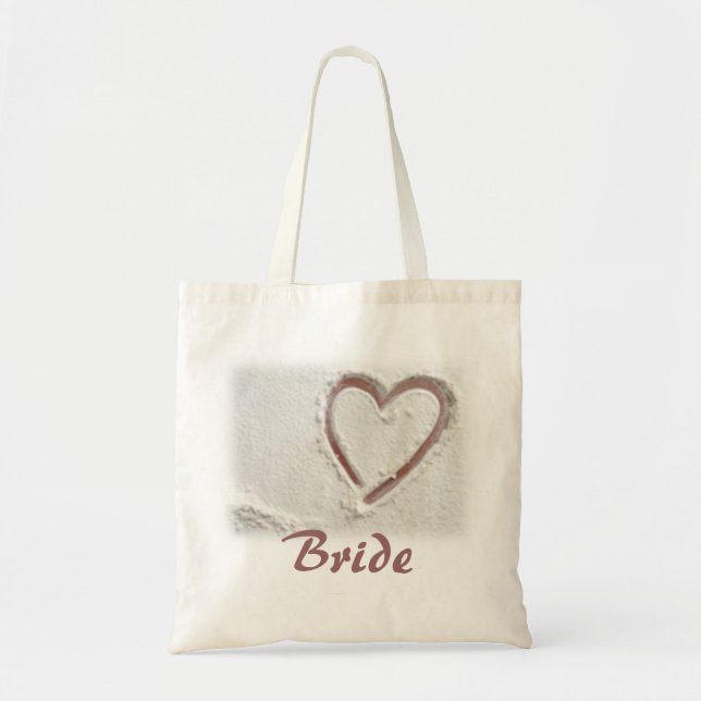Bride Beach Heart of Sand Tote Bag (Front)