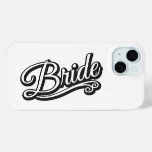 Bride black and white iPhone 15 case