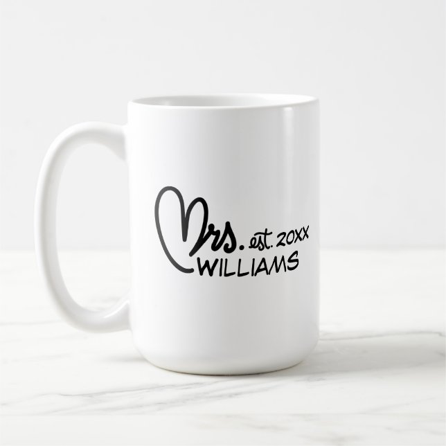 Bride Black and White Mug (Left)