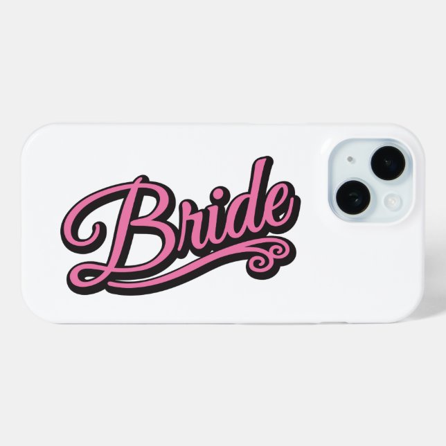 Bride black/pink on white Case-Mate iPhone case (Back (Horizontal))
