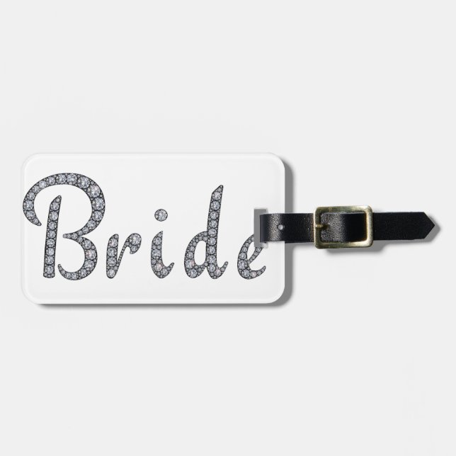 Bride bling luggage tag (Front Horizontal)