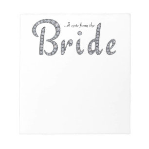 Bride bling notepad