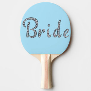 Bride bling ping pong paddle