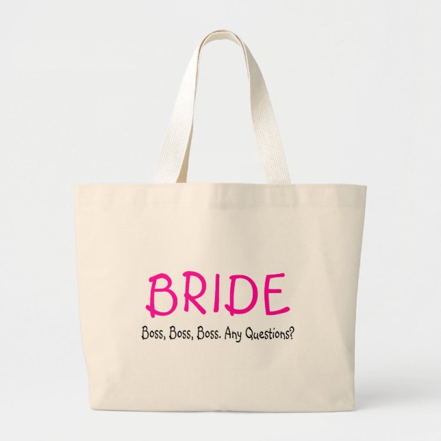 Bride (Boss) Large Tote Bag (Front)