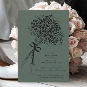 Bride Bouquet Bridal Shower Invitation