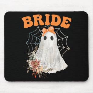 Bride Bow Lace Ghost Boo Crew Halloween Mouse Pad