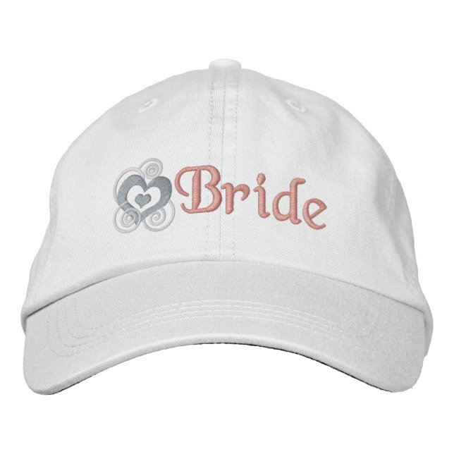 Bride Bridal Embroidery Embroidered Hat (Front)
