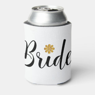 Bride Bridal Shower  Wedding Elegant Can Cooler