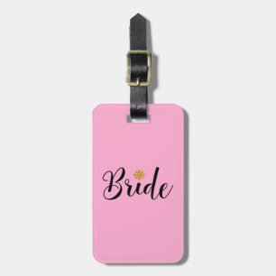 Bride Bridal Shower  Wedding Elegant Luggage Tag