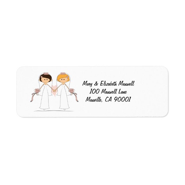 Bride & Bride Address Labels (Front)