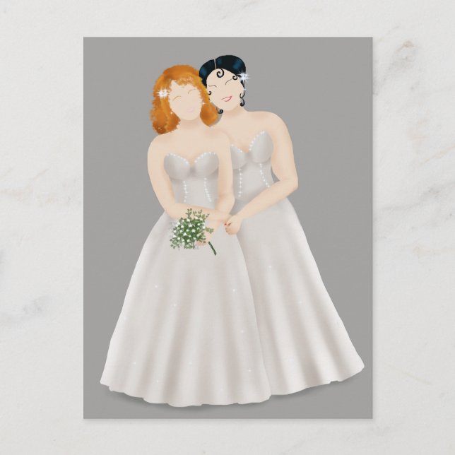 Bride & Bride Postcard (Front)